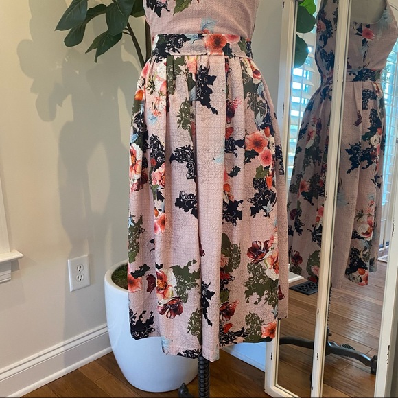 New Preen by Thornton bregazzi hammered Rose Florence dress floral size s - Picture 3 of 7